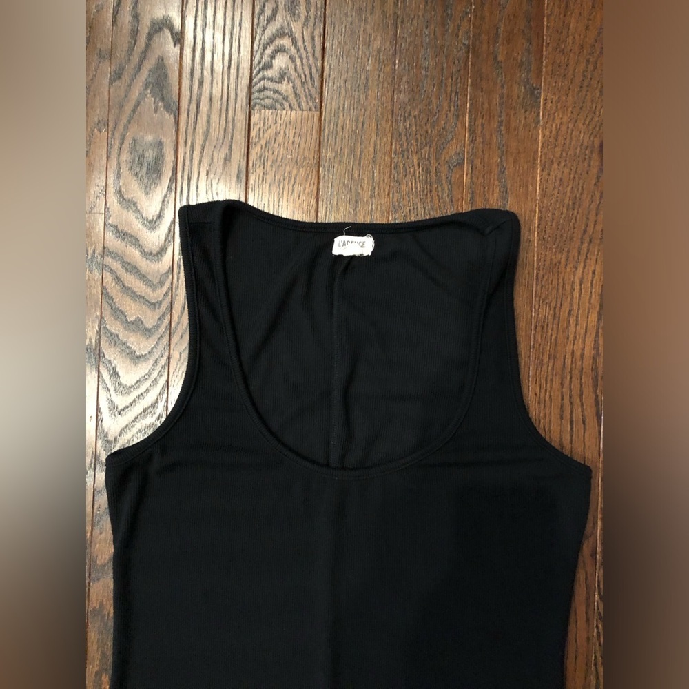 L'AGENCE Women's S Ivanna Midi Tank Bodycon Scoop Neckline Dress in Black - EUC! - Picture 8 of 13